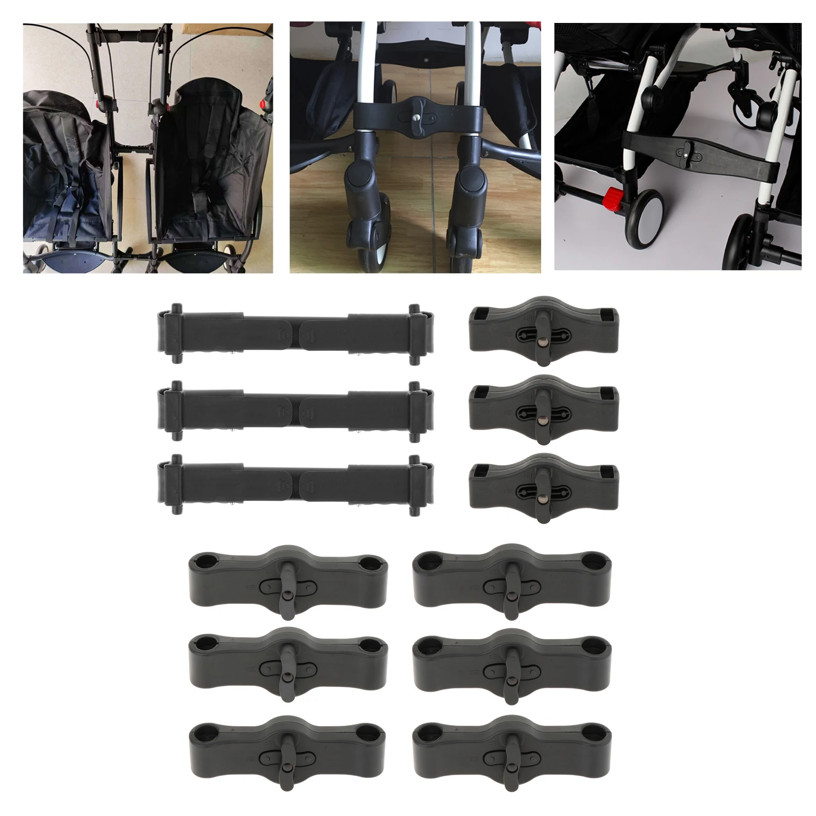 Connecteur universel de poussette 3 en 1 adaptable sécuritaire pour Voyager en Famille porté bébé accessoire m