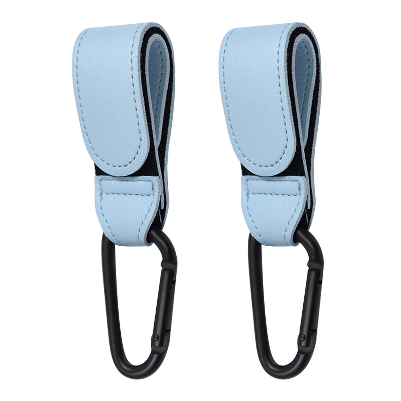 Organisateur poussette rotatif 360° en cuir PU 2 crochets pratiques pour sacs et accessoires bébé design éléga