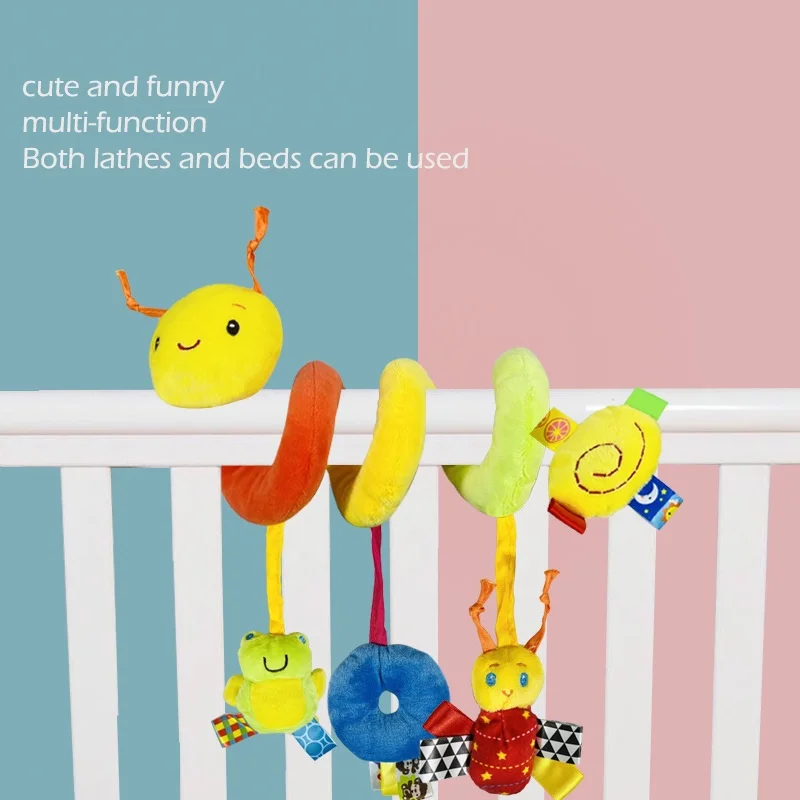 Jouet suspendu pour bébé serpent éducatif multicolore accessoire de lit développement sensoriel sécurité bébé 