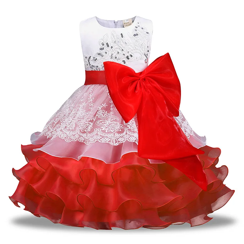 Hooyi-Robe de Mariée en Tulle et Dentelle pour Fille, Tenue de Princesse, Plissée, avec Ceinture à Nministérie