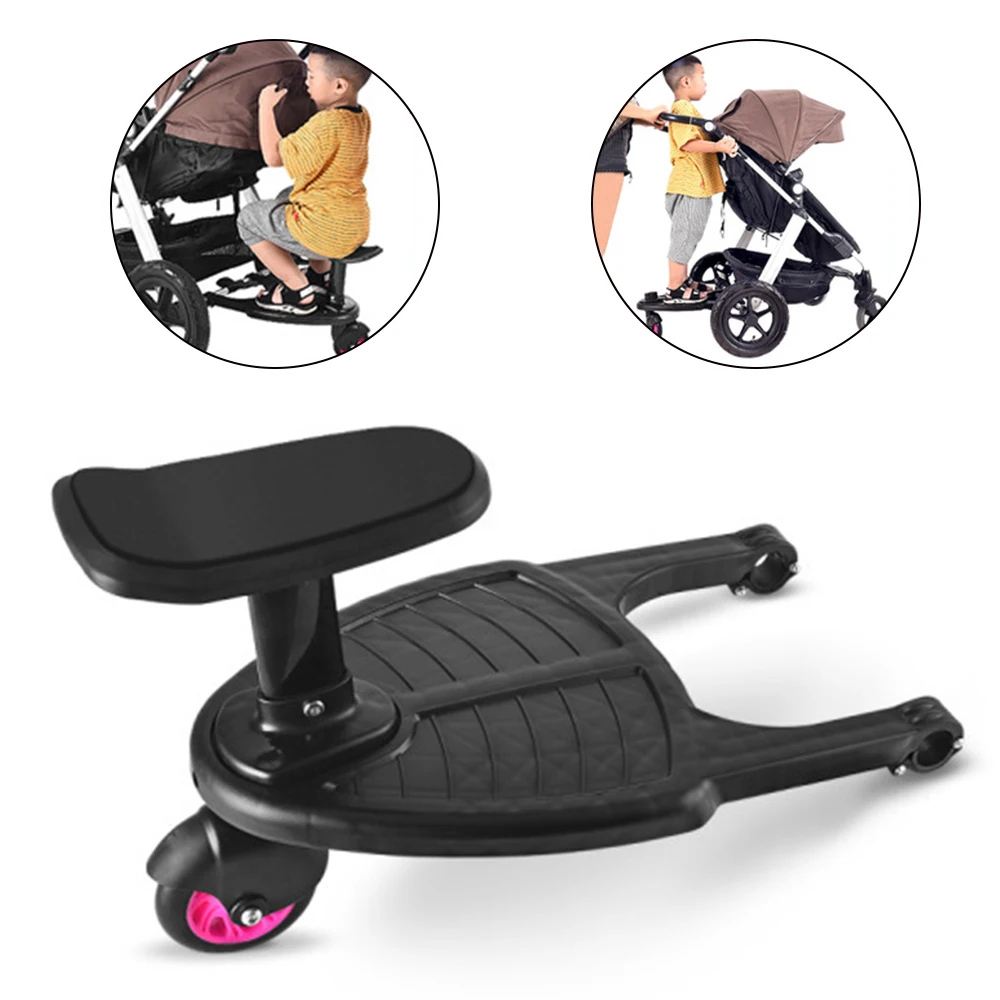 Adaptateur pédale poussette enfants accessoire remorque jumeaux siège debout scooter poussette bébé sécurité q
