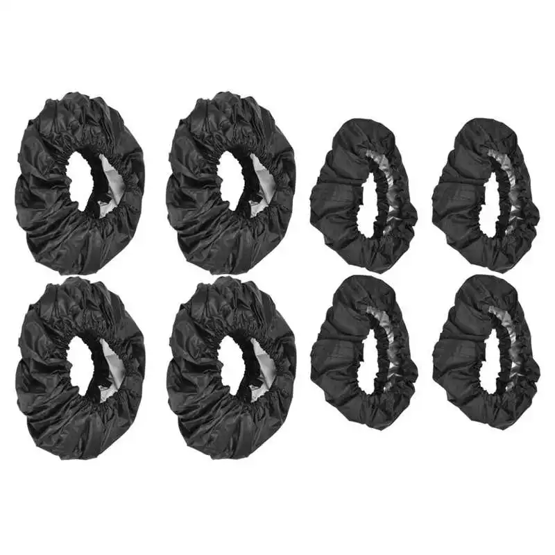 Housse de roue de poussette en polyester Oxford 4 pièces antipoussière protection de pneu housse de roue de la