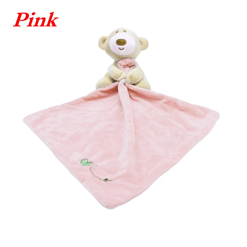 Doudou peluche bébé ours en peluche doux et moelleux lavable pour