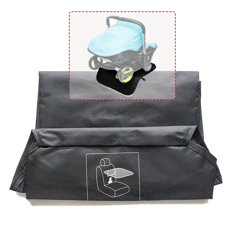 Protecteur de siège voiture bébé 4 en 1 antirayures compatible poussette 120x60cm noir sans logo protecteur un