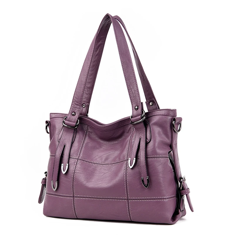 Sac à main cuir PU violet mode modern design épaule bandoulière porté épaule mujer tote sac à dos sacs à main 