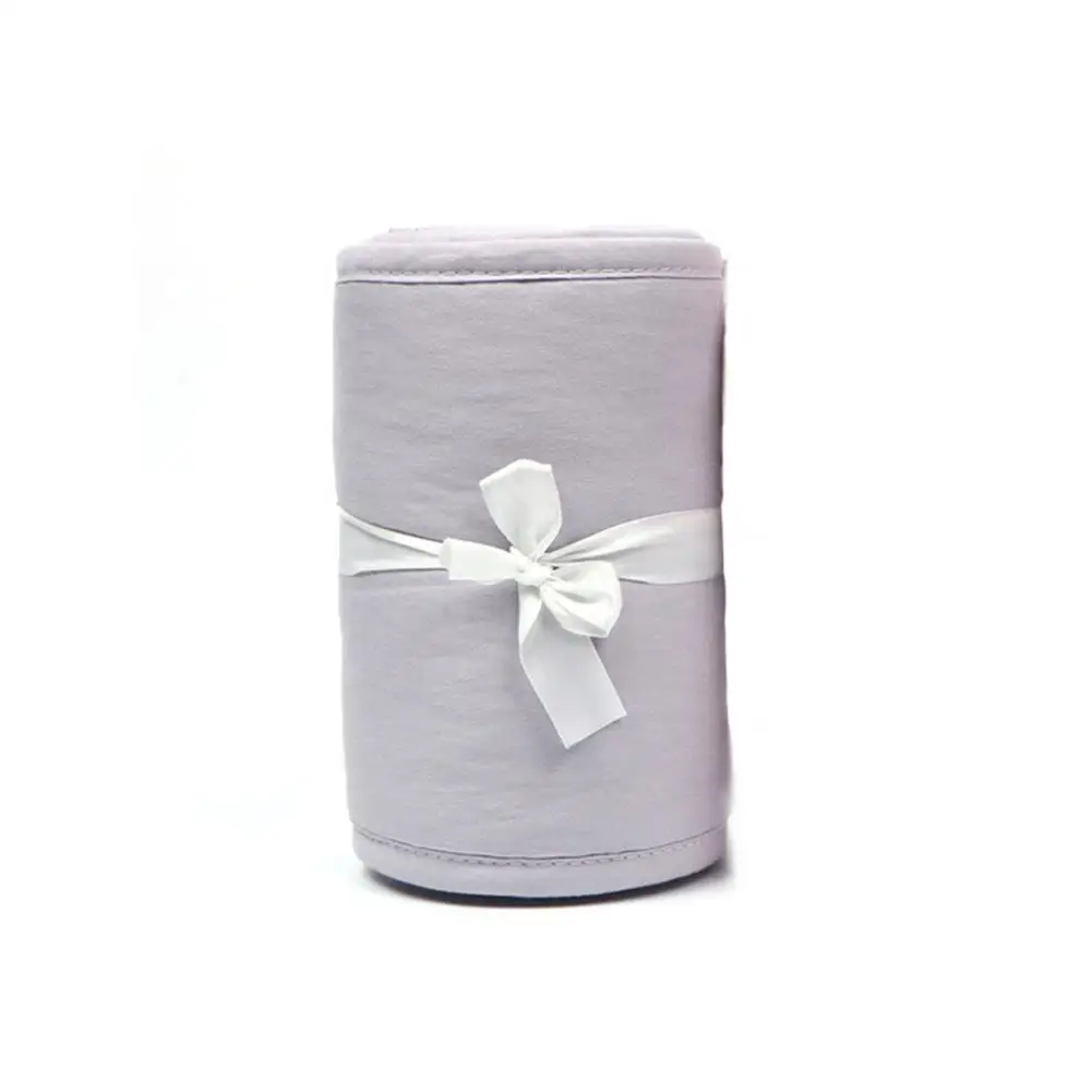 Protection de berceau en coton 3 pièces Antimorsures bébé Barrière de lit Sécurité et confort pour bébé Gris