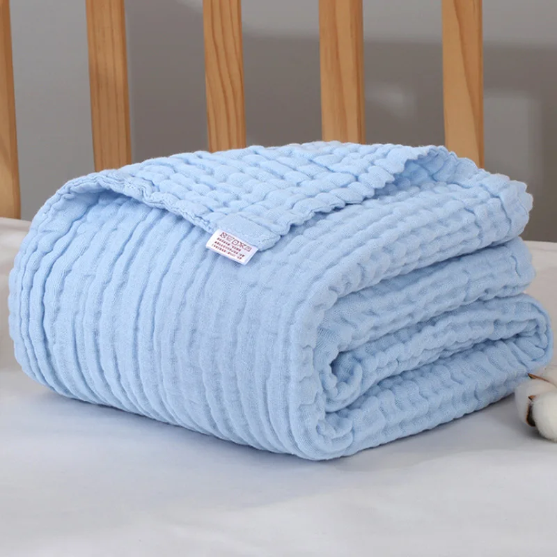 Couverture d'emmaillotage en mousseline pour bébé enveloppe pour nouveauné poussette bain coton doux sécurité
