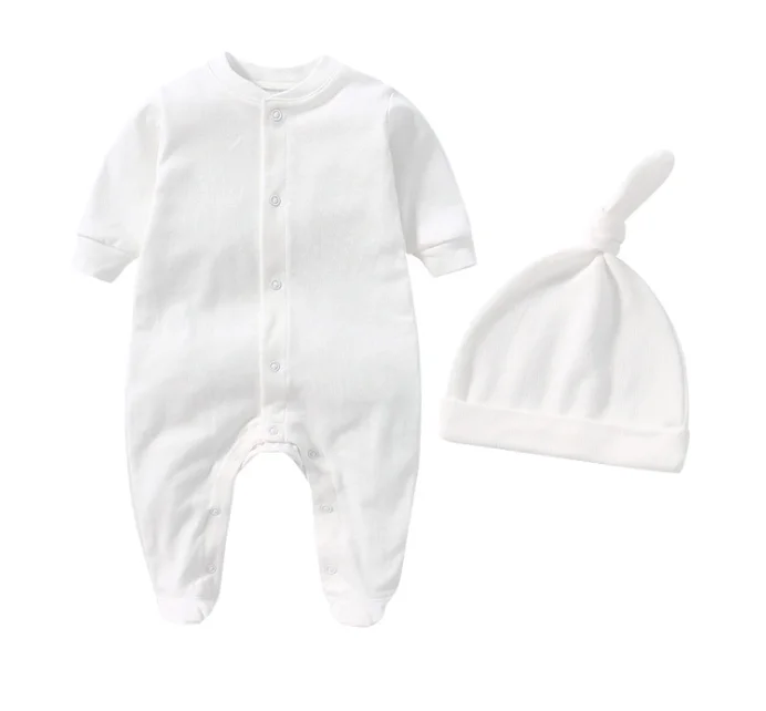Tenue pour nouveauné avec chapeau ensemble de vêtements bébé combinaison à manches longues tenue confortable s