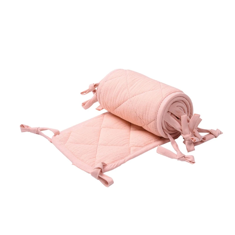 Parechoc de berceau en coton rose protection bébé 01 ans sécurité et