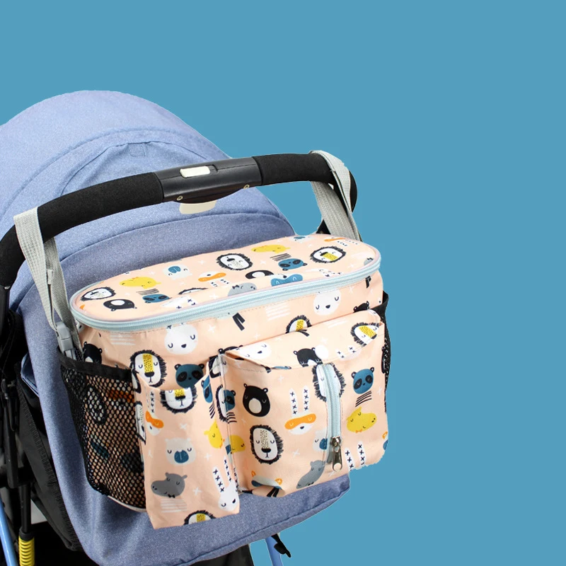 Sac à couches poussette bébé rangement landau poche allaitement compartiments multiples design animal imperméa