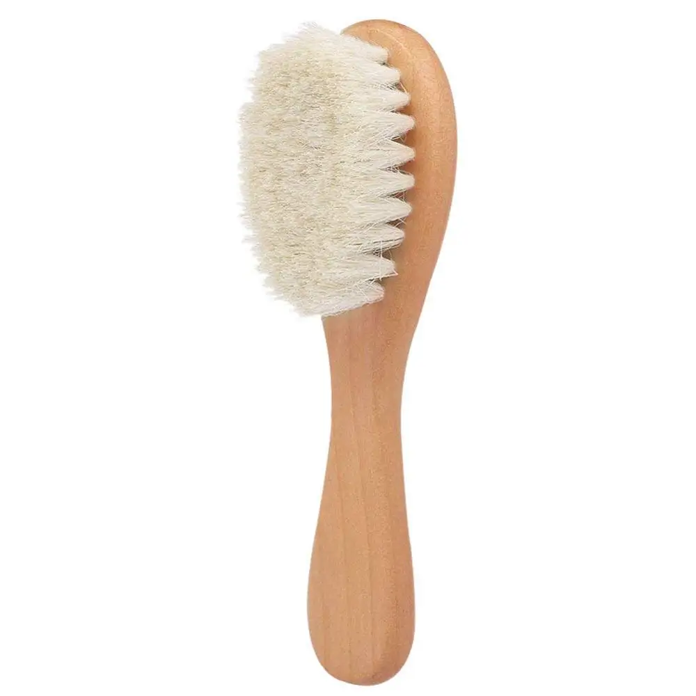 Brosse à cheveux en bois naturel pour bébé peigne doux pour nouveauné massant tête bambou écofriendly hypoalle