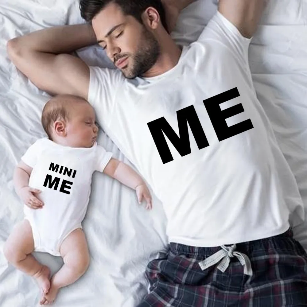 Tshirt famille unisexe été père fils bébé garçon fille enfants