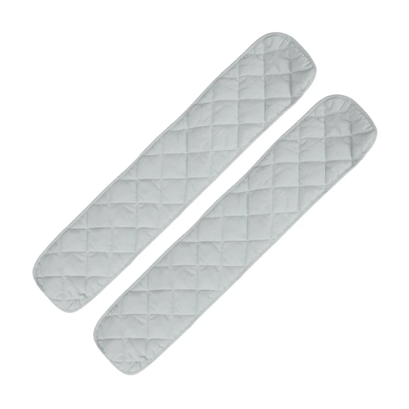 Protecteurs de bras en tissu matelassé pour poussette 2 pièces doux et confortable style moderne couleur unie 