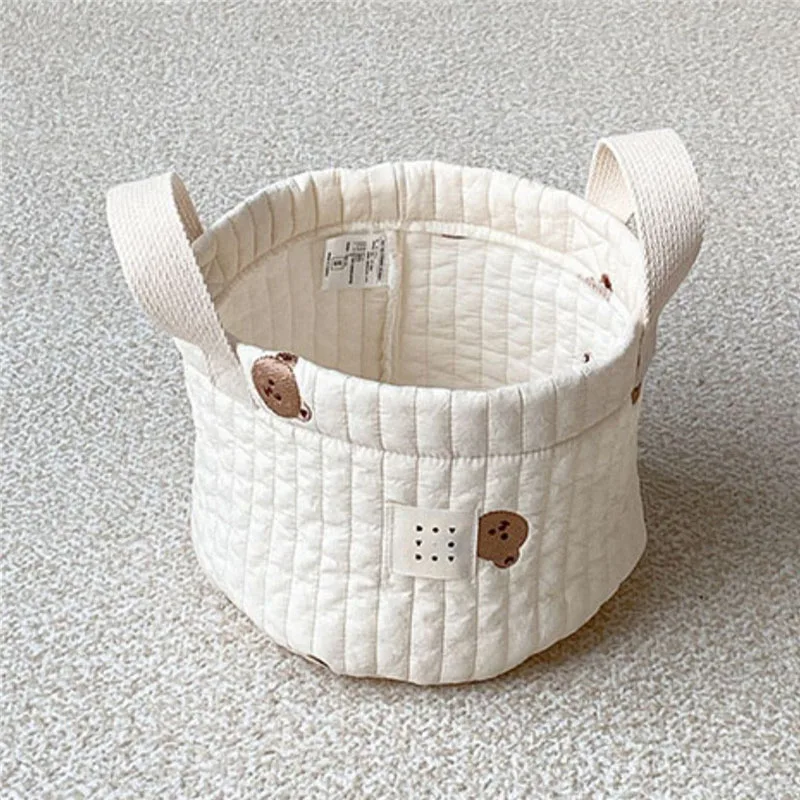 Panier de rangement en tissu matelassé avec motifs d'animaux pour chambre bébé organisation jouets vêtements c
