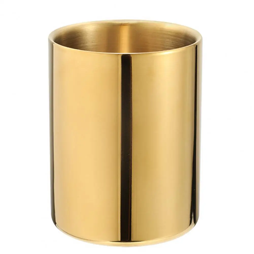 Portestylos en acier inoxydable doré rangement moderne et élégant pour bureau organisation pratique et sécuris