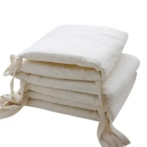 Coussin de Protection en Coton Doux pour Bébé PareChocs Amovible Lavable Lit Bébé Accessoire Confort Design Mi
