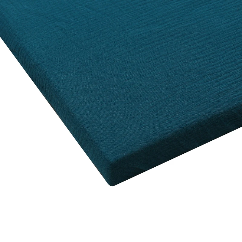 Draphousse en coton pour lit de bébé couleur unie bleuvert protection de literie 125x70cm hypoallergénique fac