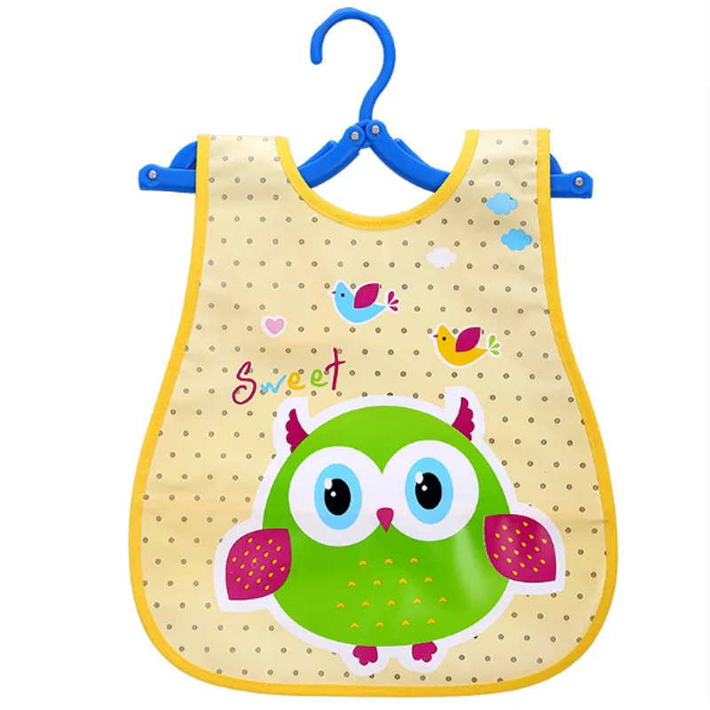 Bavoir imperméable pour bébé dessin animé tablier de repas nouveauné fille garçon style ludique facile à netto