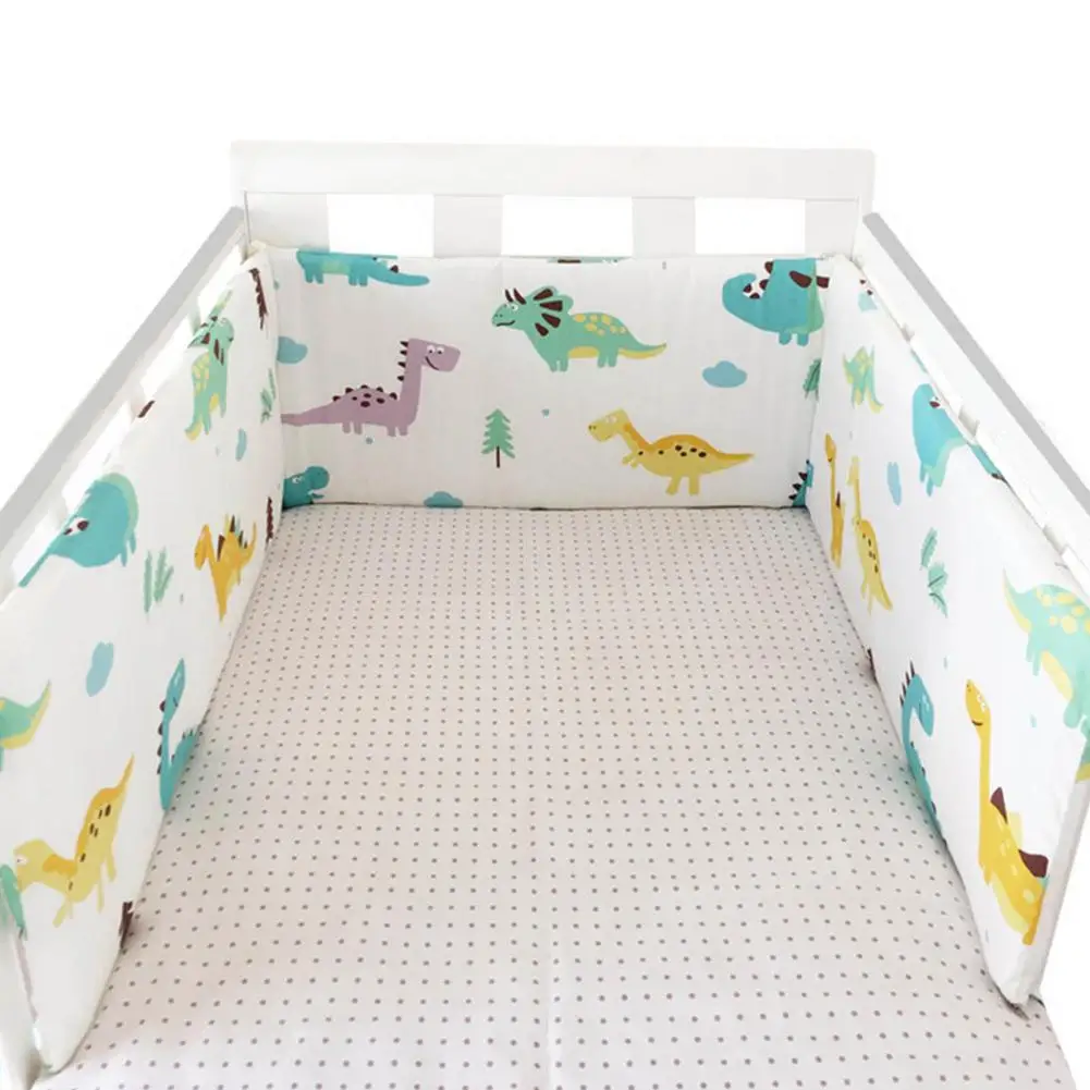 Coussin parechocs bébé dinosaure tissu doux protecteur lit motifs colorés sécurité enfant accessoire chambre b