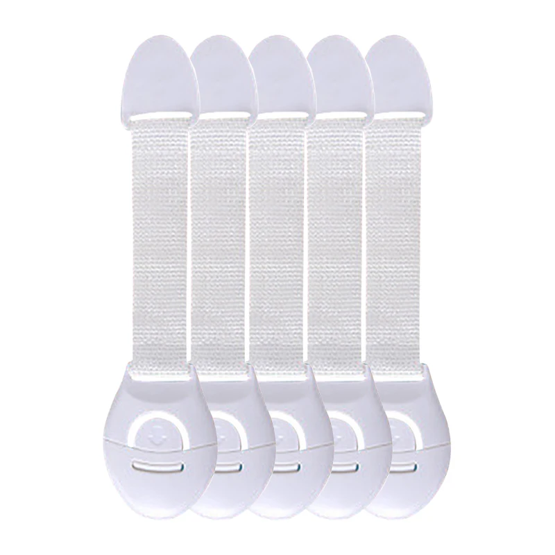 Ensemble de 5 attaches en tissu pour la sécurité bébé verrouillage de meubles protection enfants multifonction