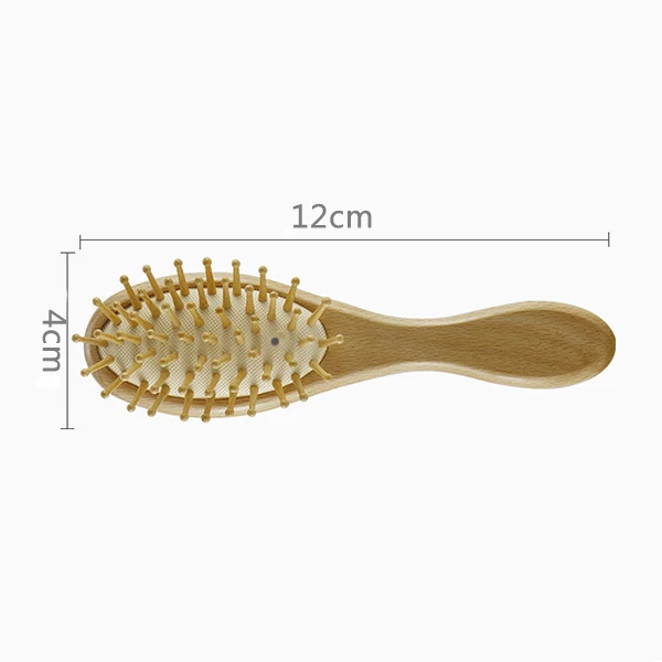 Brosse à cheveux bébé en bois naturel laine douce démêlage facile