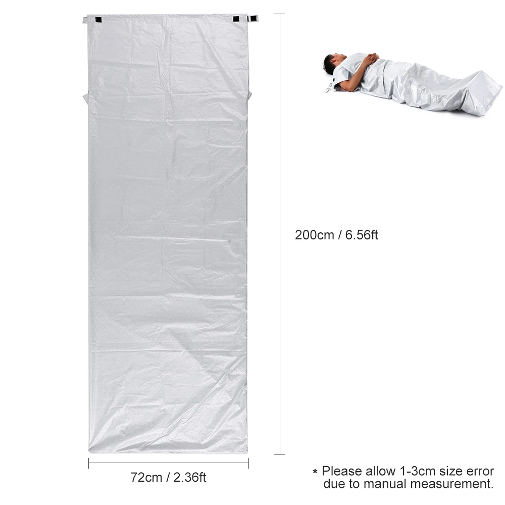 Couverture thermique d'urgence sac de couchage étanche et légère équipement survie camping randonnée adultes