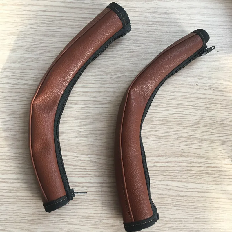 Coussinets de poignée poussette Cybex Balios S Lux 2 pièces en cuir PU marron ergonomiques confort et sécurité