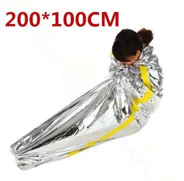 Sac de couchage de survie étanche portable sac de bivouac thermique kit de sauvetage couverture en mylar rando