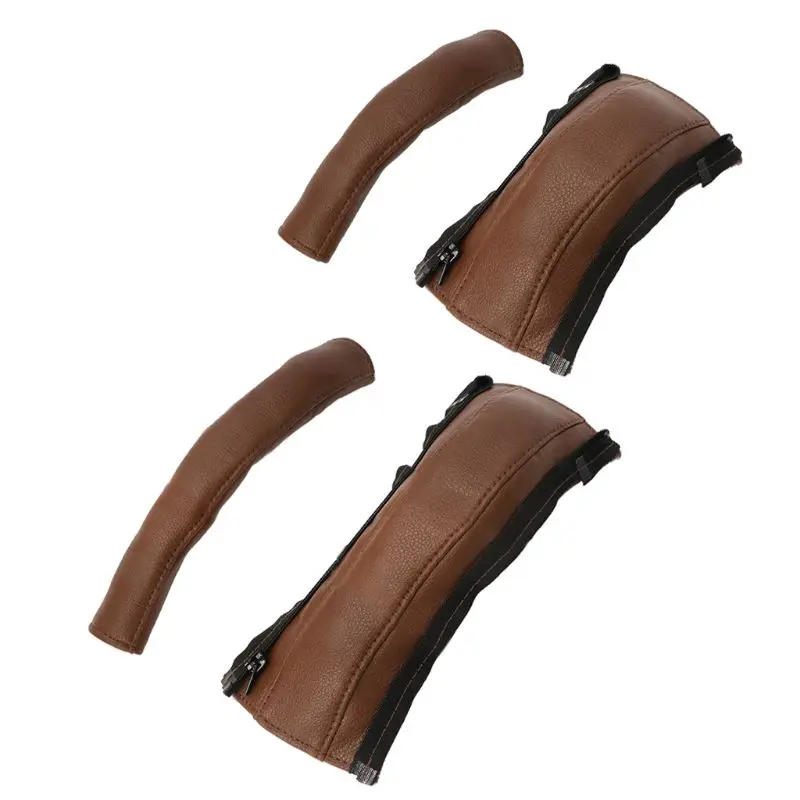 Housses en cuir pour poignée de poussette Yoyaplus 4 pièces/ensemble accessoires bébé protection poignée simil