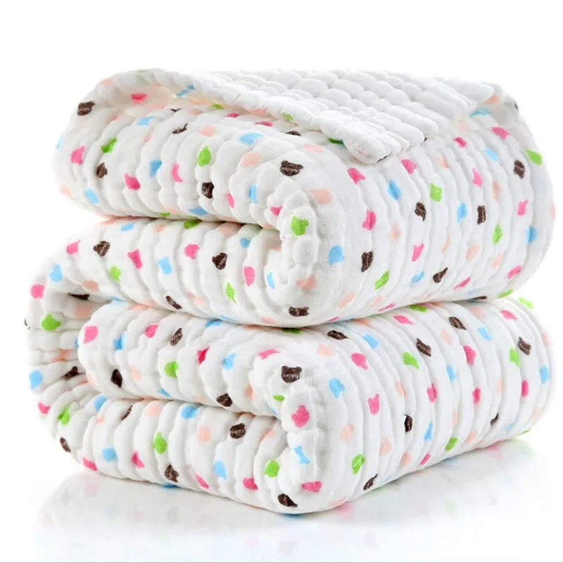 Couverture de réception en coton pour nouveau-né, 12 couches en mousseline, très épaisse, seerventouse, literi
