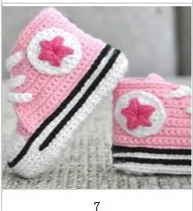 Baskets au crochet bébé chaussures première marche 012M 10 paires personnalisables coton style sport confort q