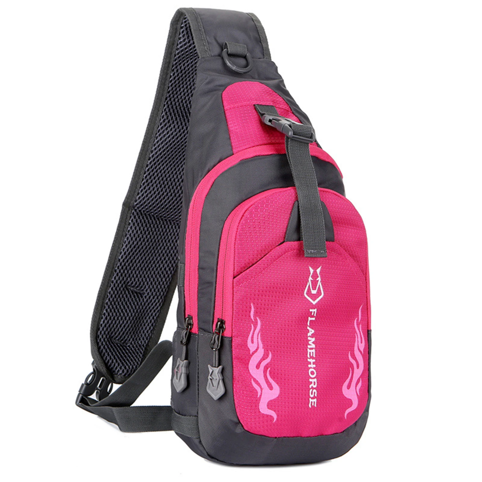 Sac à dos sling Flame Horse pour homme et femme style urbain résistant à l'eau confortable compartiments multi
