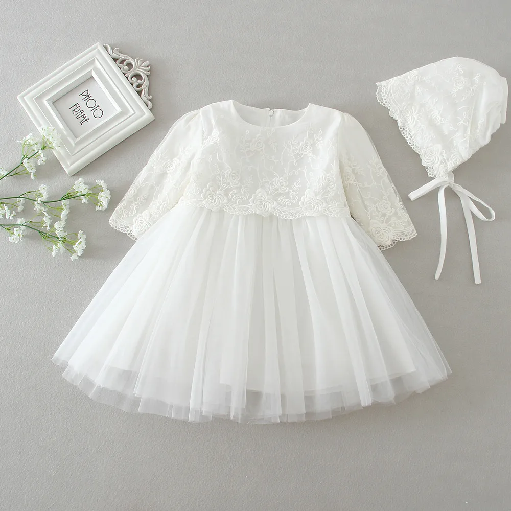 Robe de baptême bébé fille dentelle blanche robe de fête première communion robe anniversaire fille 13 ans rob