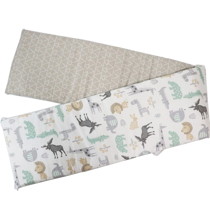 Parechocs de berceau en coton doux pour bébé coussin anticollision avec motifs animaux protection lit nourriss
