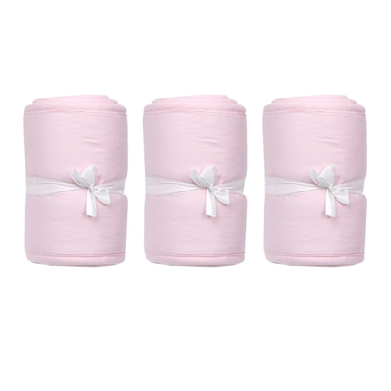 Couverture de berceau pour nouveauné 3 pièces protecteur respirant rose tissu doux bébé 012 mois poussettes ba