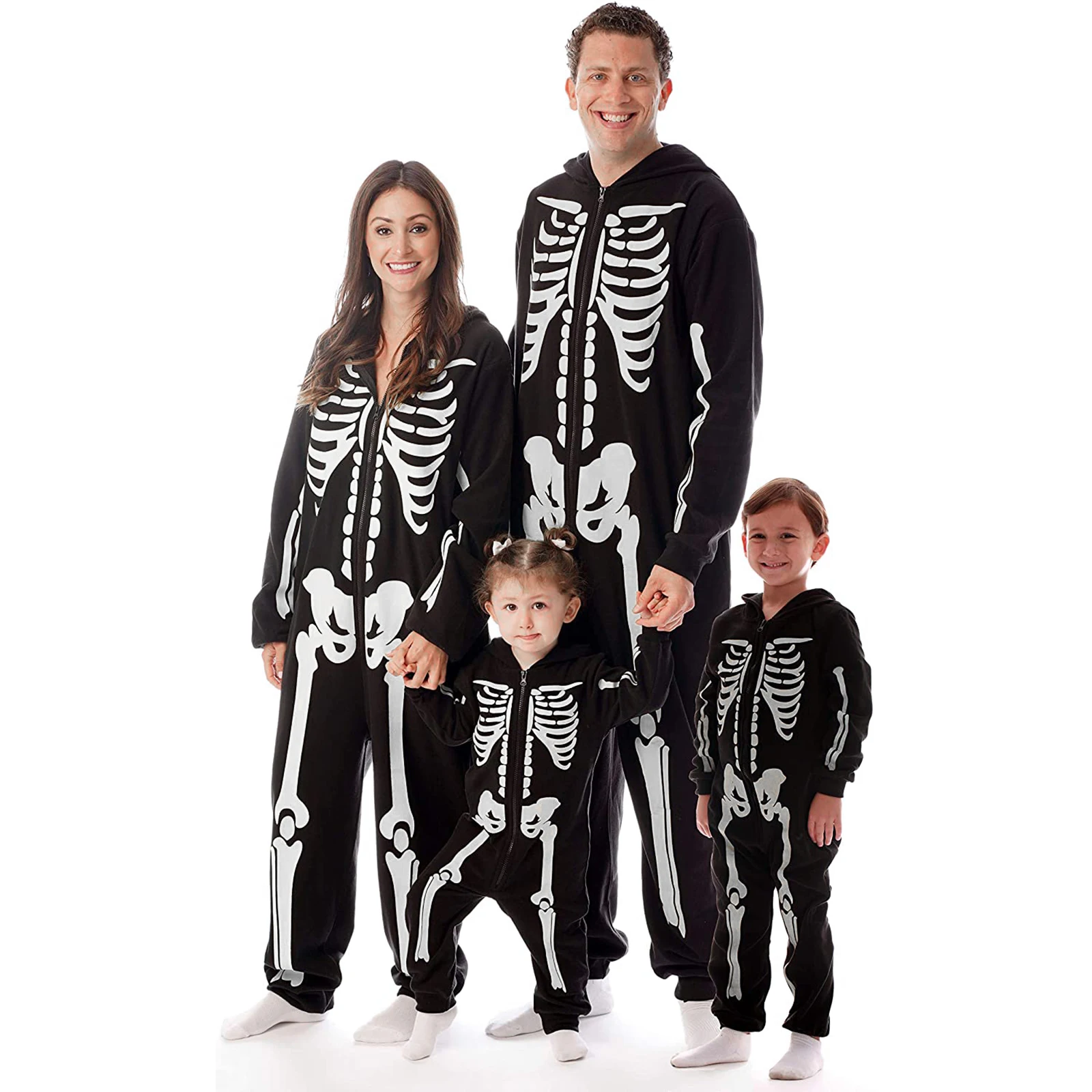 Combinaison famille imprimé squelette pyjama coordonné père/mère/enfant