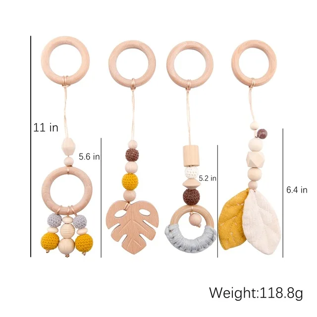 Ensemble bébé jouets sensoriels en bois mobile suspendu play gym pour chambre bébé stimulation éveil développe
