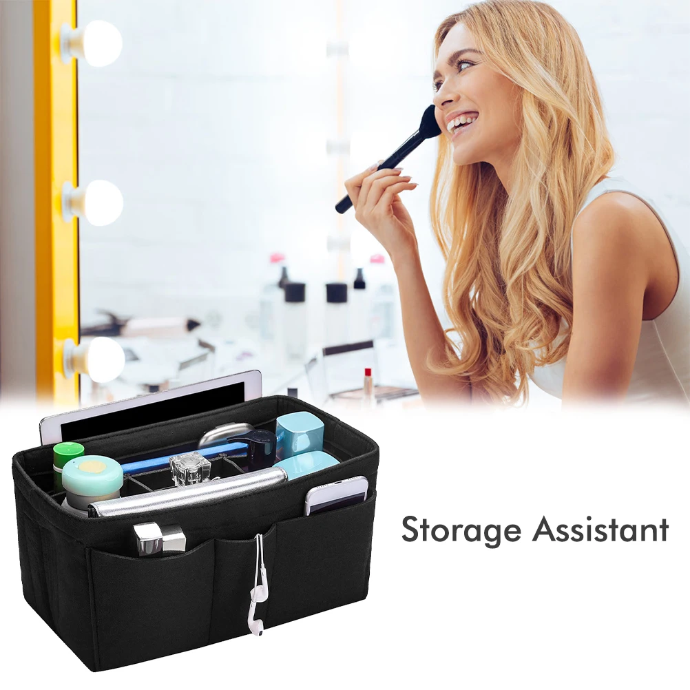 Organisateur de sac à couches multifonctionnel en feutre sac cosmétiques bébé portable durable facile à nettoy