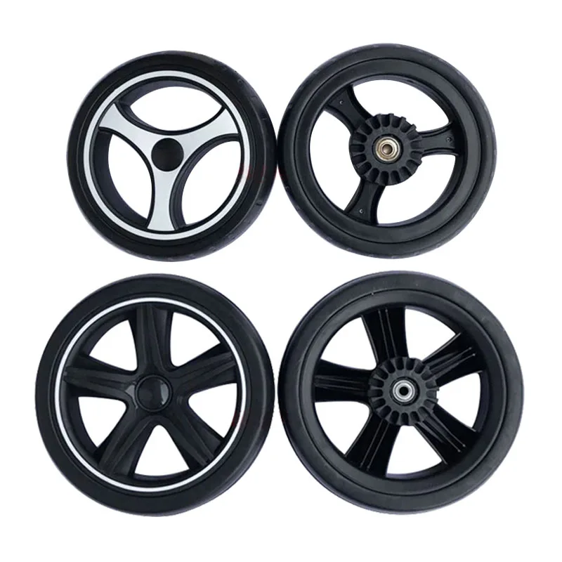Roues universelles de poussette plastique et acier inoxydable design moderne taille 612 pouces pour chariots b