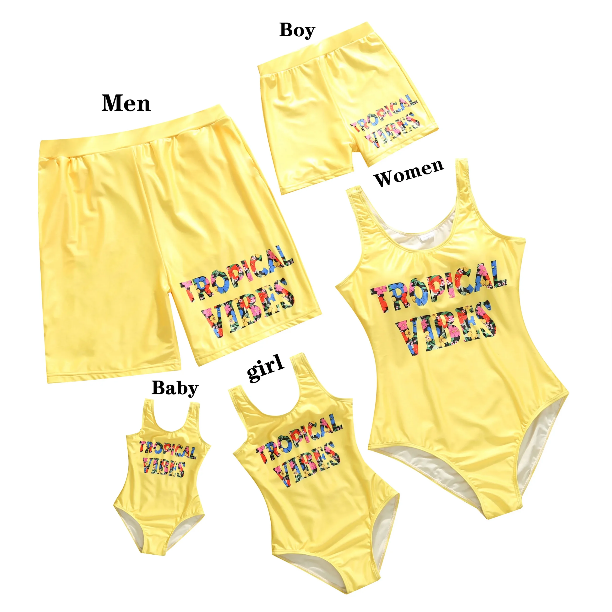 Maillot de bain une pièce floral multicolore tenues assorties pour la famille style tropical été 2023 confort