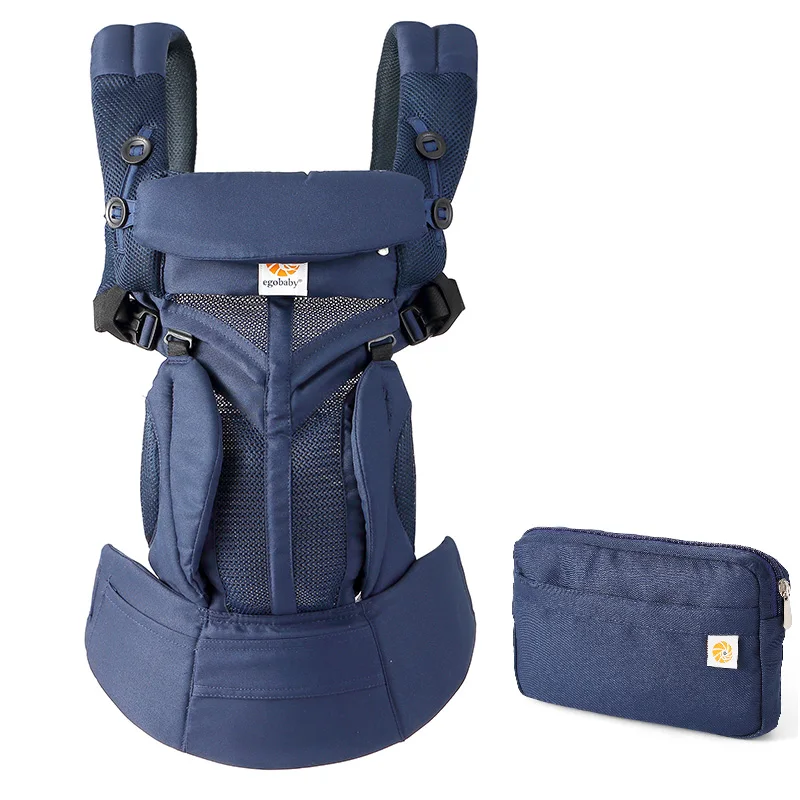 Portebébé ergonomique kangourou Egobaby omnimesh navy 036 mois transport face avant et dos confortable respira