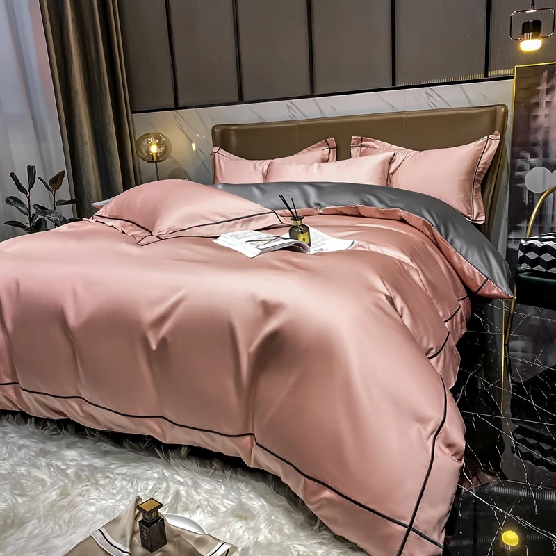 Ensembles literie bébé en coton égyptien blanc housse de couette brodée drap plat et oreiller linge de lit con