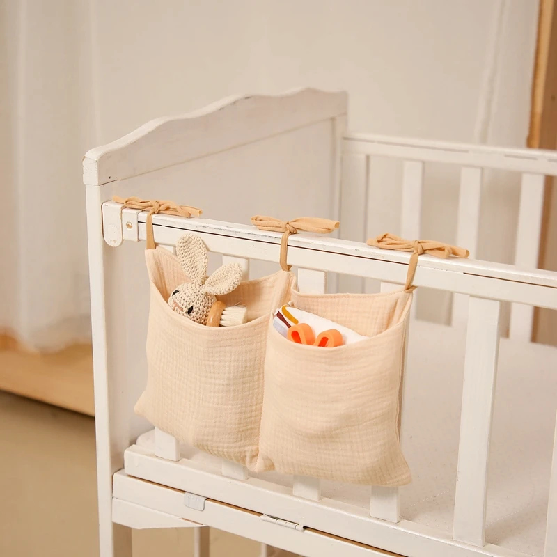 Organisateur pour berceau bébé sac de rangement suspendu couches support polyvalent poches accessoires de berc