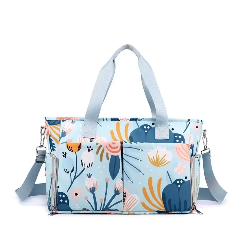 Sac de maman moderne et coloré étanche pour bébé sac à couches pochette accessoires poussette fourretout sac m