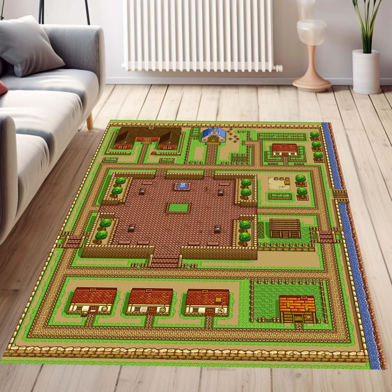 Tapis antidérapant bébé animaux de ferme chambre enfant décoration intérieure matelas doux antiglisse style ré