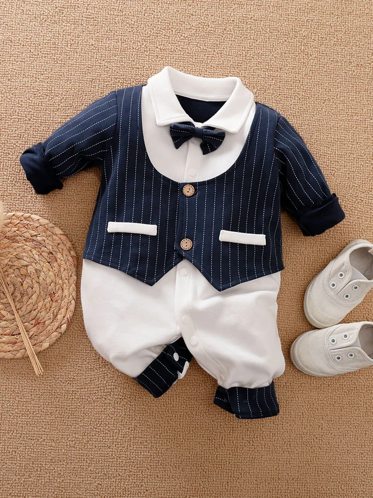Combinaison bébé smoking style formel occasion spéciale printemps