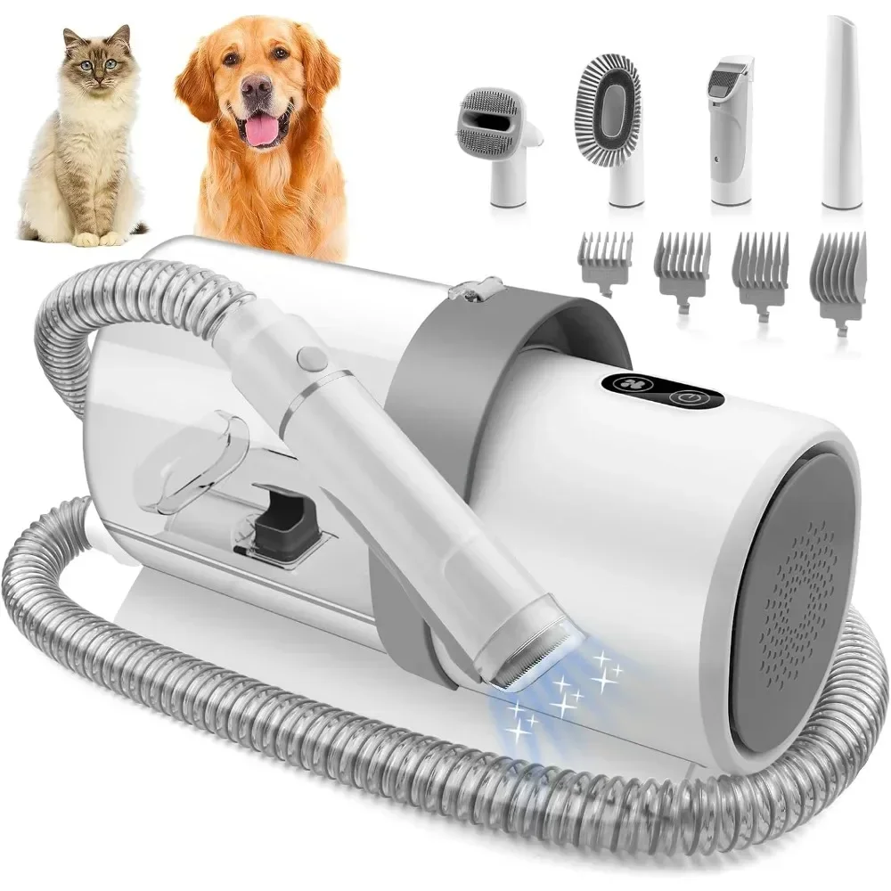 Kit de toilettage pour chien pour animaux de compagnie, comprend 4 peignes de tondeuse à cheveux, 2,5 l, aspir