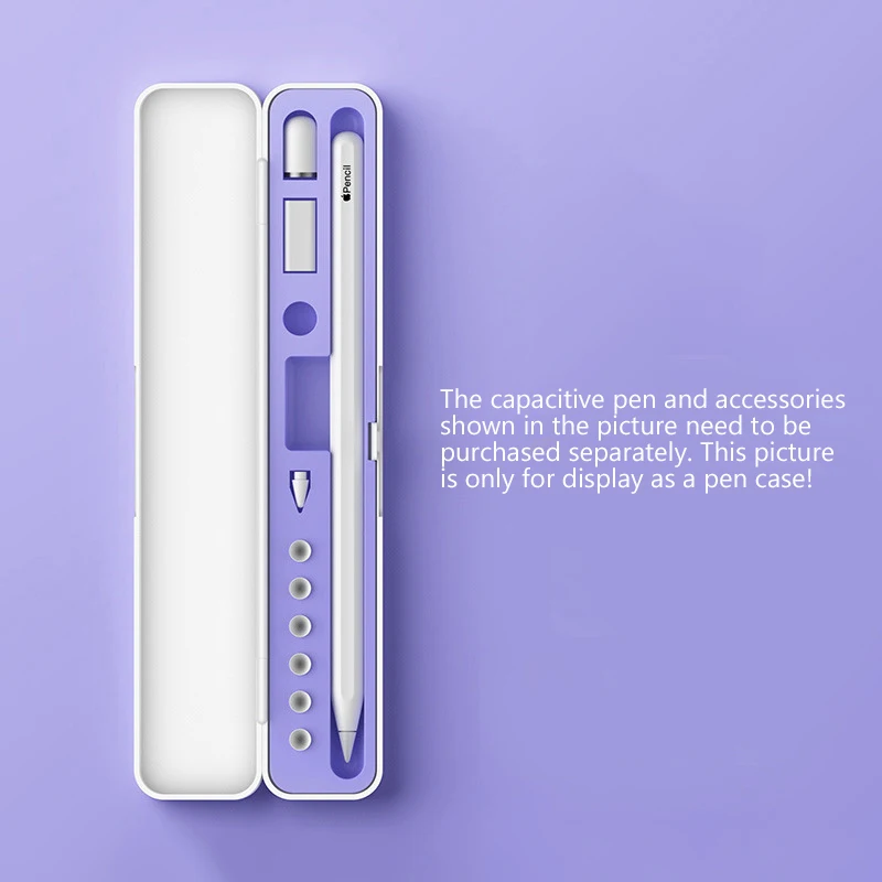 Étui portable Apple Pencil 2 housse protection stylo compartiments accessoires violet design moderne matériau