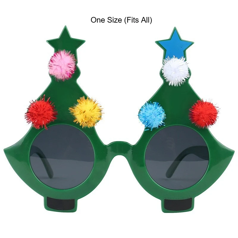 Lunettes de fête Noël sapin de Noël pour enfants accessoire festif style cartoonish design humoristique idéal 