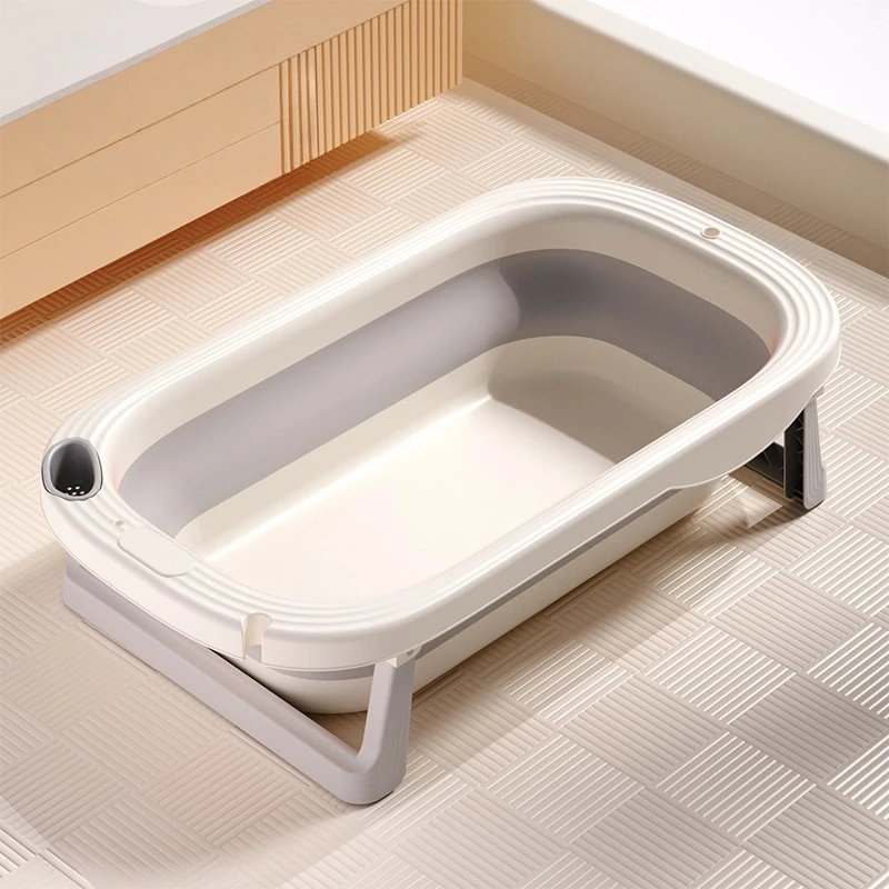 Baignoire pliable bébé portable température sensible mode inclinable